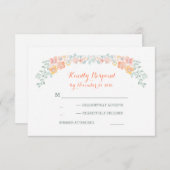 carte RSVP de mariage à l'aquarelle fleurie (Devant / Derrière)