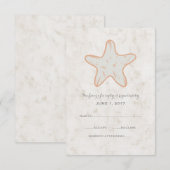Carte RSVP de mariage à l'étoile orange rustique (Devant / Derrière)