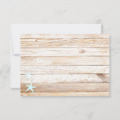 Carte RSVP de mariage à l'étoile turquoise rustiqu (Dos)