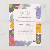 Carte RSVP de mariage Abstrait moderne (Devant)