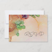 Carte RSVP de mariage Abstrait rustique (Devant)