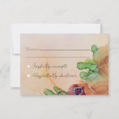 Carte RSVP de mariage Abstrait rustique (Dos)