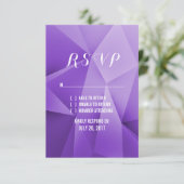 Carte RSVP de mariage Amethyst Jewel Tones (Debout devant)