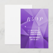 Carte RSVP de mariage Amethyst Jewel Tones (Devant / Derrière)