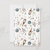 Carte RSVP de mariage amusant tiré à la main (Dos)