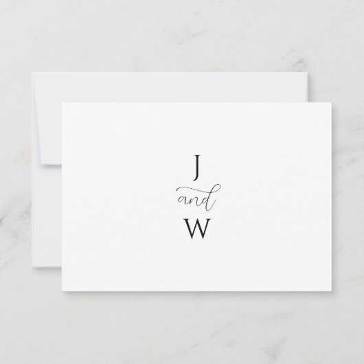 Carte RSVP de mariage aux perles blanches (Dos)