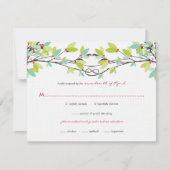 Carte RSVP de mariage avec amitiés nouées vert pri (Devant)