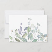 Carte RSVP de mariage avec feuillage d'eucalyptus  (Dos)