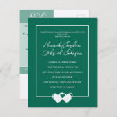 Carte RSVP de mariage avec invitation et code QR (Devant / Derrière)