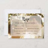Carte RSVP de mariage avec superposition photo mod (Devant)