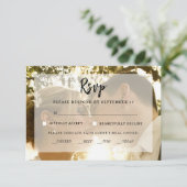 Carte RSVP de mariage avec superposition photo mod (Debout devant)