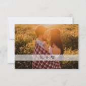 Carte RSVP de mariage avec superposition photo mod (Dos)