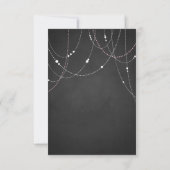 Carte RSVP de mariage avec tableau de bord rose (Dos)