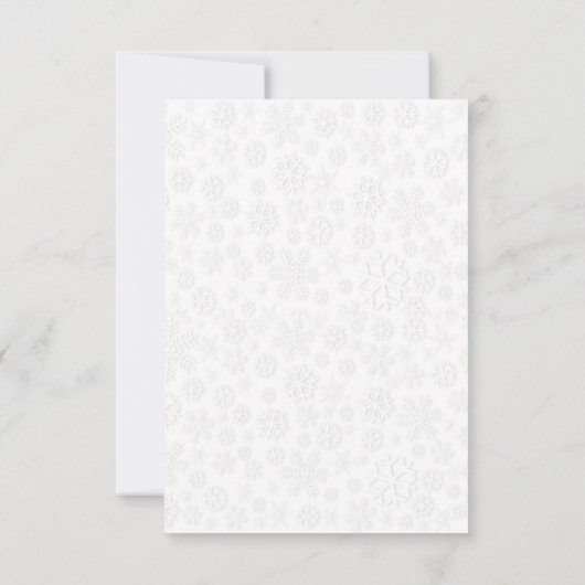 Carte RSVP de mariage blanc de Noël (Dos)