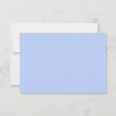 Carte RSVP de mariage bleu (Dos)