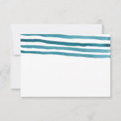 Carte RSVP de mariage bleu aquarelle (Dos)