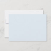 Carte RSVP de mariage bleu et blanc Dusty (Dos)
