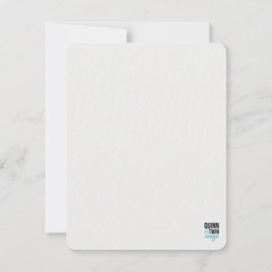 Carte RSVP de mariage bleu et or à l'aquarelle (Dos)