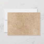 Carte RSVP de mariage bleu Tournesol rustique (Dos)