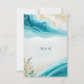 carte rsvp de mariage bleue (Dos)