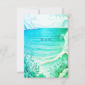 carte rsvp de mariage bleue (Dos)