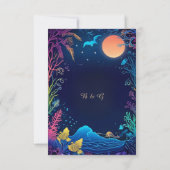 carte rsvp de mariage bleue (Dos)