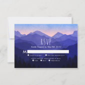 Carte RSVP de mariage Blue Mountains (Devant)