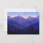 Carte RSVP de mariage Blue Mountains (Dos)