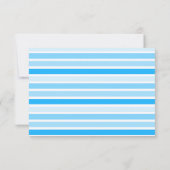 Carte RSVP de mariage Blue Stripes (Dos)