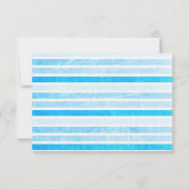 Carte RSVP de mariage Blue Stripes (Dos)