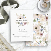 Carte RSVP de mariage Boho moderne