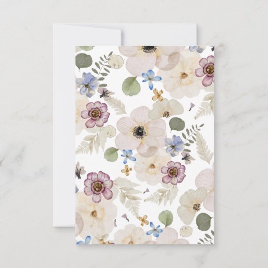 Carte RSVP de mariage Boho moderne (Dos)