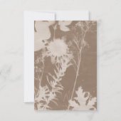 Carte rsvp de mariage botanique Brown, carte de ré (Dos)