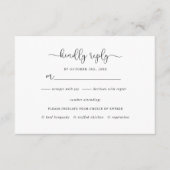 Carte RSVP de mariage Brown Kraft simple et rustiq (Devant)