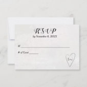 Carte RSVP de mariage cardiaque (Devant)