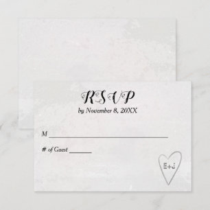 Carte RSVP de mariage cardiaque