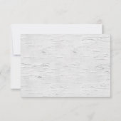 Carte RSVP de mariage cardiaque de Birch Tree (Dos)