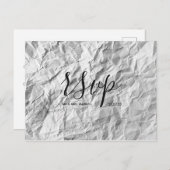 Carte RSVP de mariage | Carte postale en écriture (Devant / Derrière)