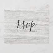 Carte Rsvp de mariage | Carte postale Script de te (Devant)