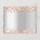 Carte RSVP de mariage choy rose or en argent (Dos)