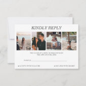 Carte RSVP de mariage Collage de photos personnali (Devant)