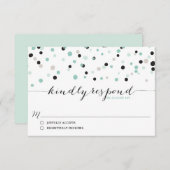 Carte RSVP de mariage Confetti de la Monnaie de Pr (Devant / Derrière)