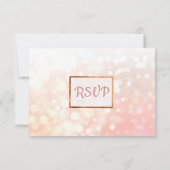 Carte RSVP de mariage Coral Bokeh (Dos)
