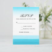 Carte RSVP de mariage couleur bleu clair (Debout devant)