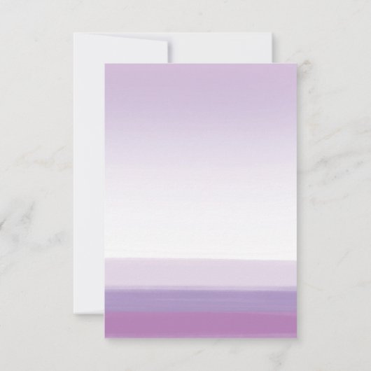 Carte RSVP de mariage couleur d'aquarelle violet L (Dos)
