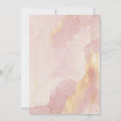 Carte RSVP de mariage couleur rose céleste (Dos)