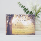 Carte RSVP de mariage dans l'arbre cardiaque (Debout devant)