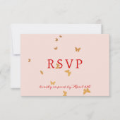 CARTE RSVP DE MARIAGE DE BOUTEILLES D'OR (Devant)