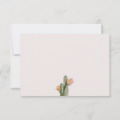 Carte RSVP de mariage de cactus floraux orange mod (Dos)
