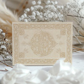 Carte RSVP de mariage de calligraphie islamique tr